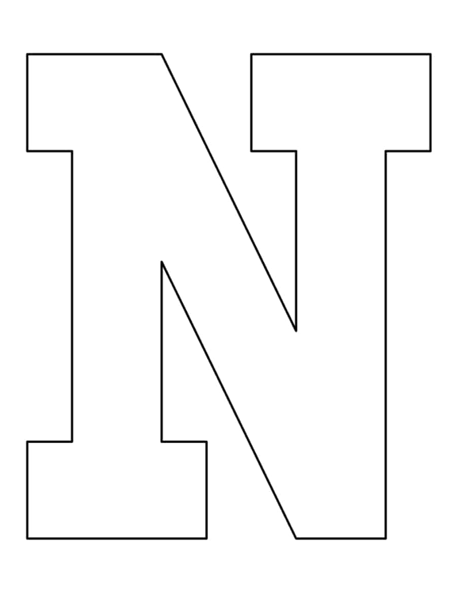 Letter N Kids Coloring Pages Pdf Free Vectors